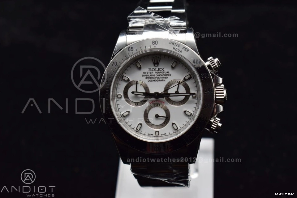 Best Bracelet Daytona QuickDry Case 116520 1:1 SS Dial and 904L 774 V Clean Edition SA4130 White 0401